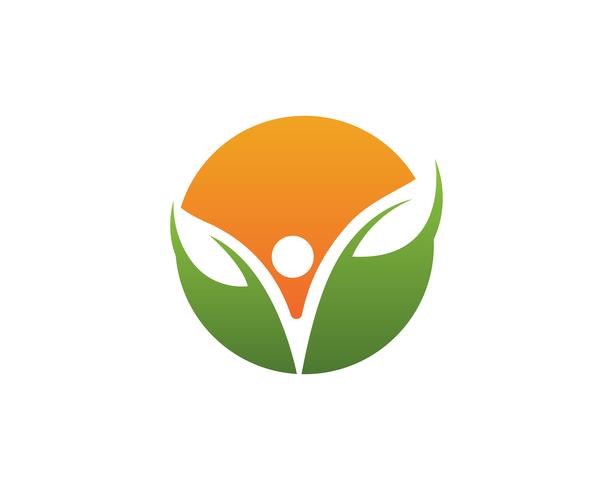 Logotipos de ecología de hoja de árbol verde. vector