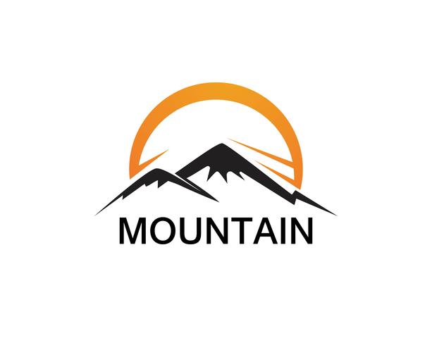 Minimalist Landscape Mountain logo design inspirations vector