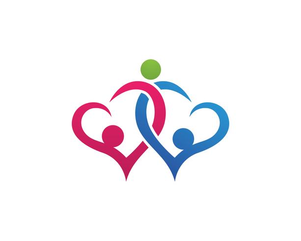 Adoption baby  and community care Logo template vector icon