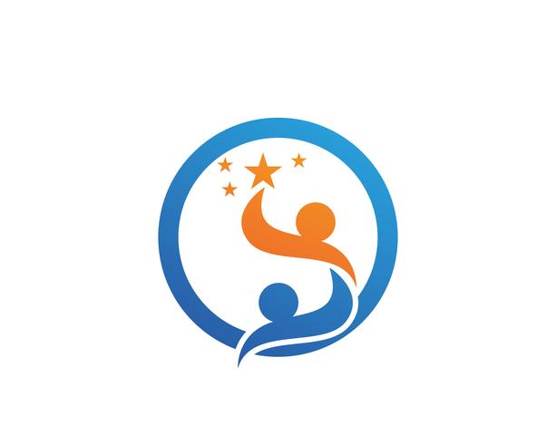 Adoption baby and community care Logo template vector icon