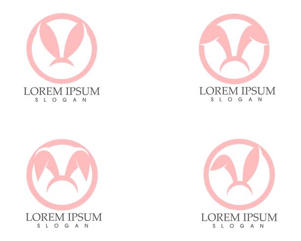 Rabbit Logo template vector icon design