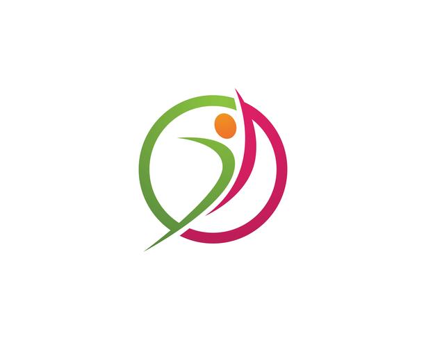 Health people Human character logo sign illustration vector 