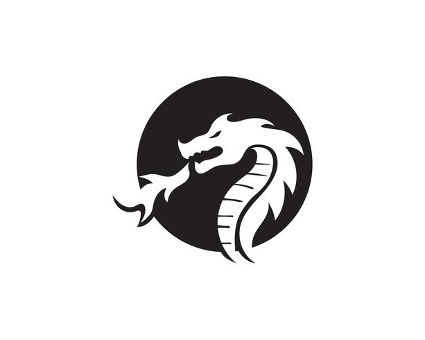 Dragon logo icono vector