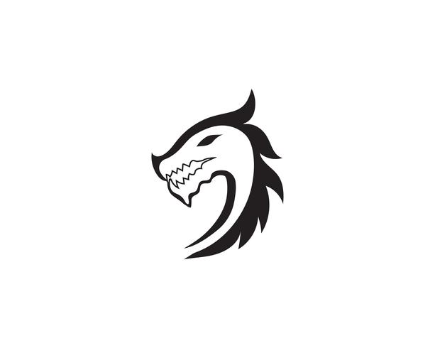 Dragon logo icono vector