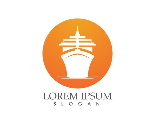Ship filled outline icon transport and boat vector image..