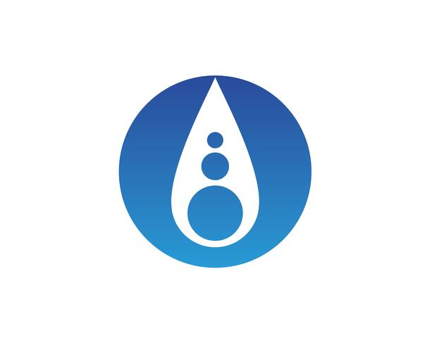 Aplicación de iconos de logotipo y símbolos de la naturaleza del agua. vector