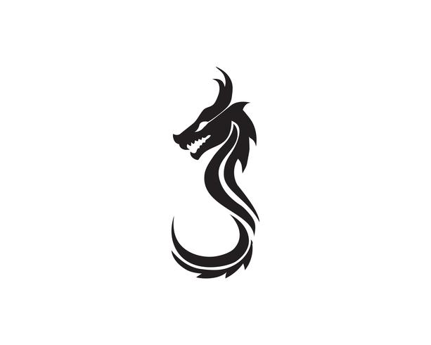 Dragon logo icon vector