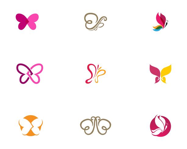 Butterfly conceptual simple colorful  Logo vector