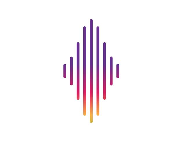 Sound waves vector illustration