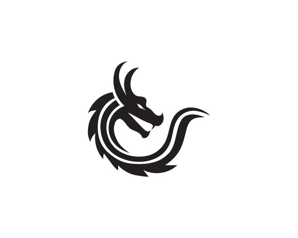 Dragon logo icono vector