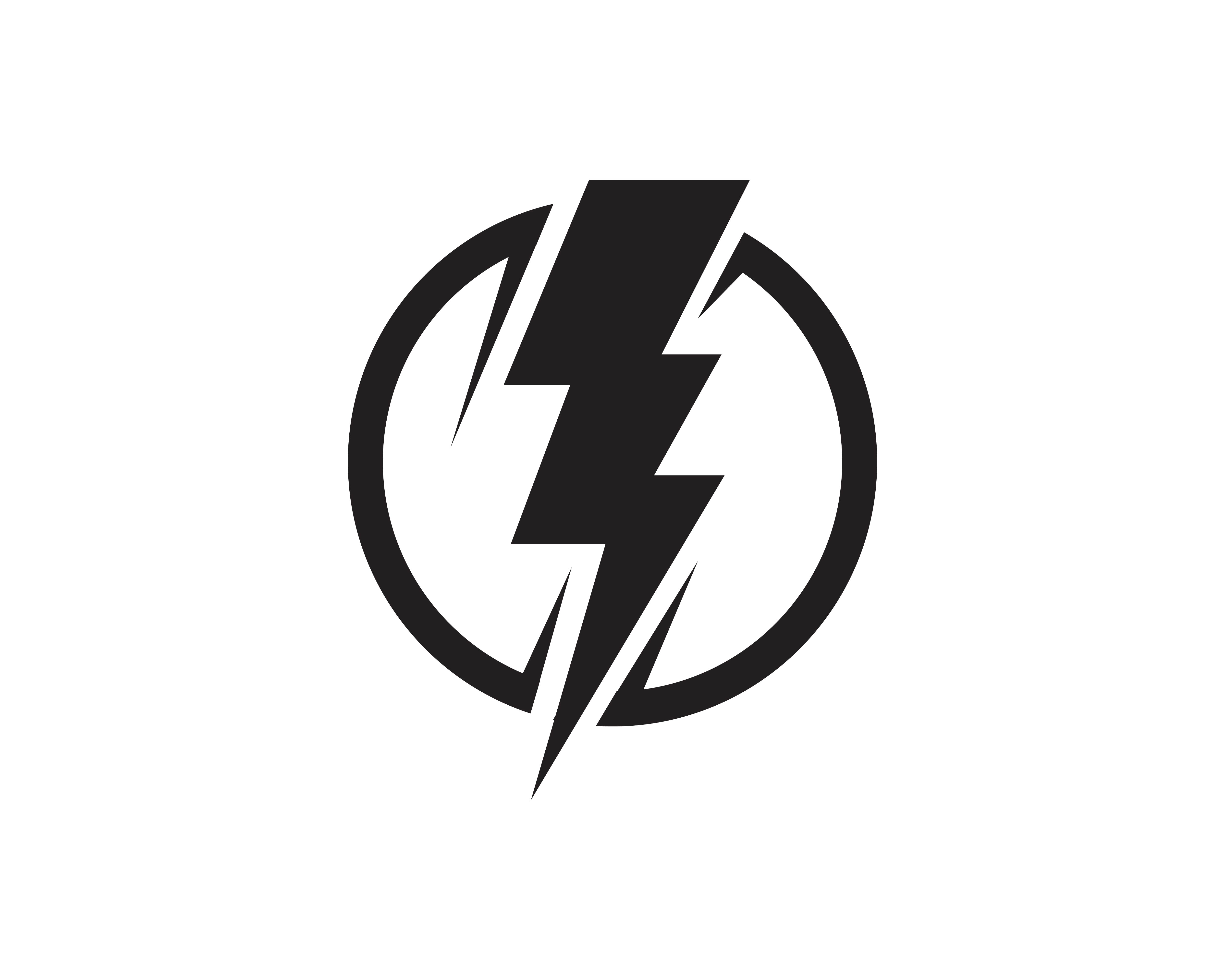 Flash thunderbolt Template vector icon illustration vector 579978