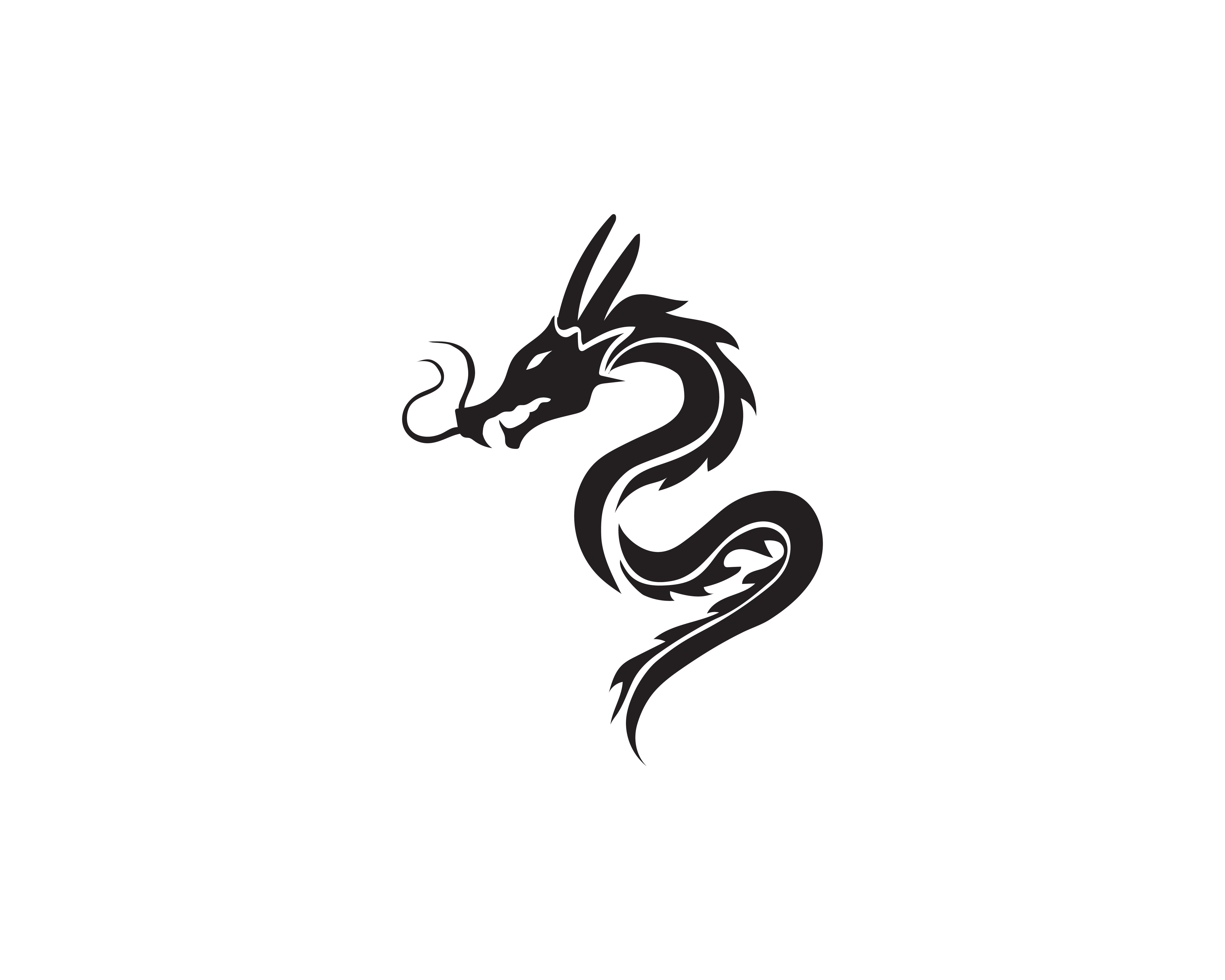 Dragon Logo Silhouette Png Images Dragon Logo Vector Illustration ...