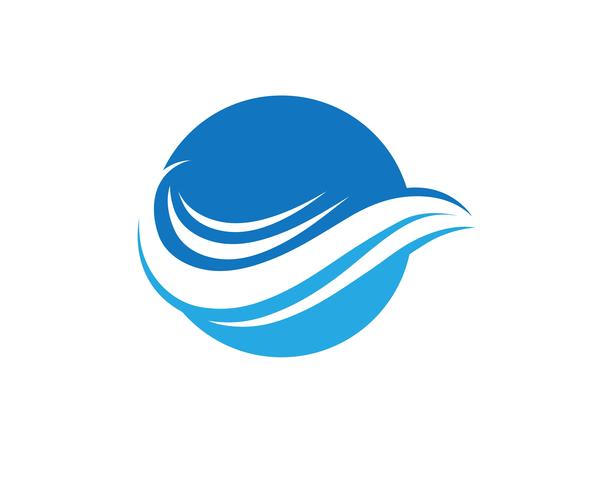 Water Wave symbol and icon Logo Template vectors