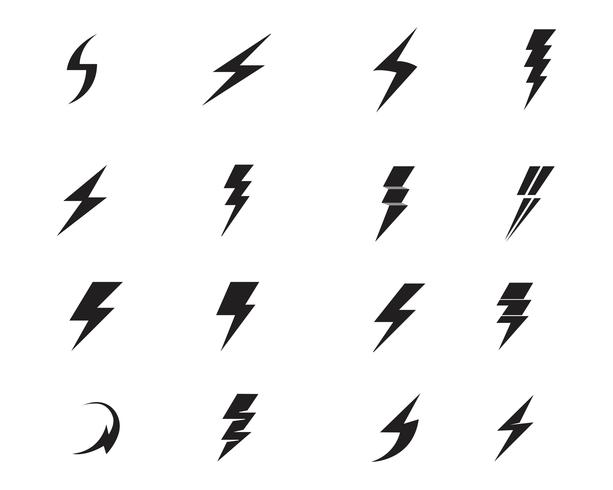 Flash thunderbolt Template vector icon illustration vector