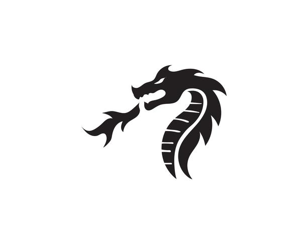 Dragon logo icono vector