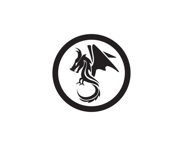 Dragon logo icon vector