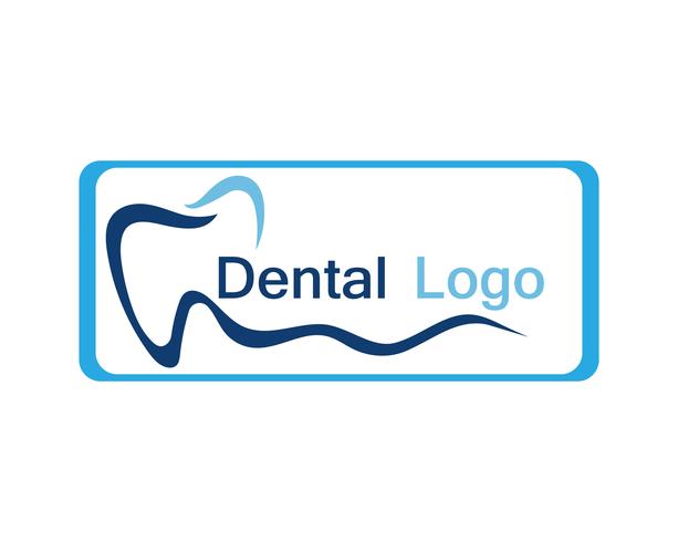 Logotipo y símbolo de atención dental. vector