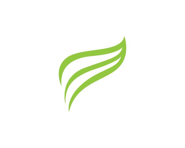 Logotipos de ecología de hoja de árbol verde. vector