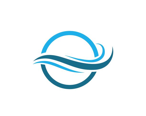 Water Wave symbol and icon Logo Template vectors