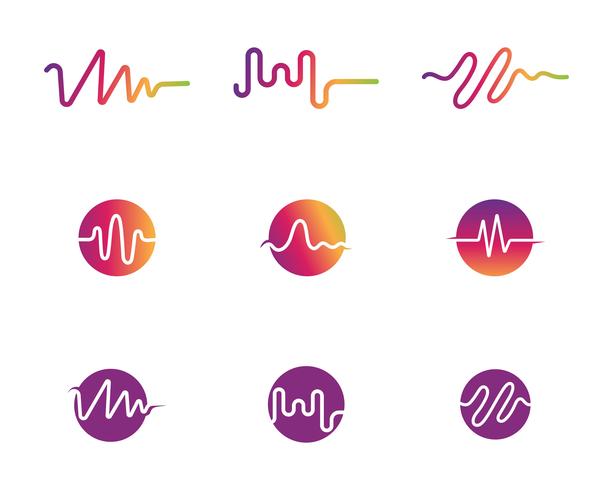 Sound waves vector illustration