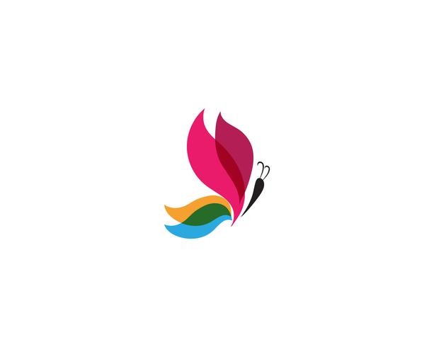 Butterfly conceptual simple colorful  Logo vector