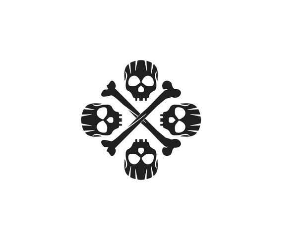 Skull head logo and symbol vectors