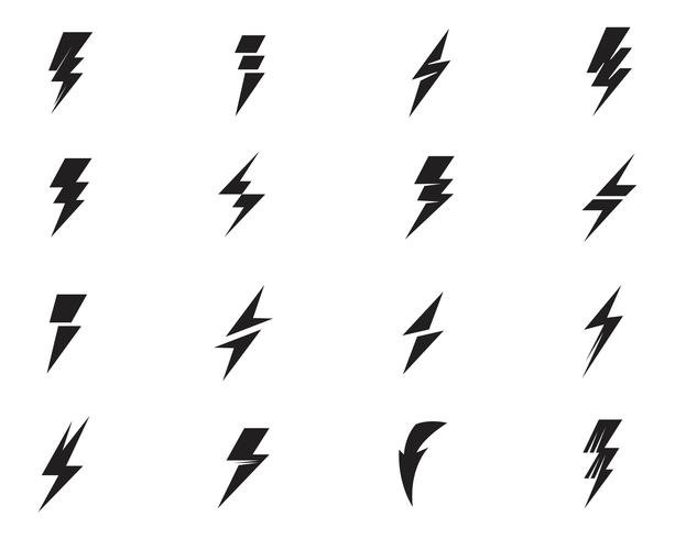 Flash trueno plantilla vector icono ilustración vectorial