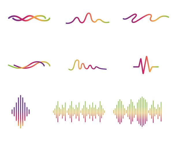 Sound waves vector illustration