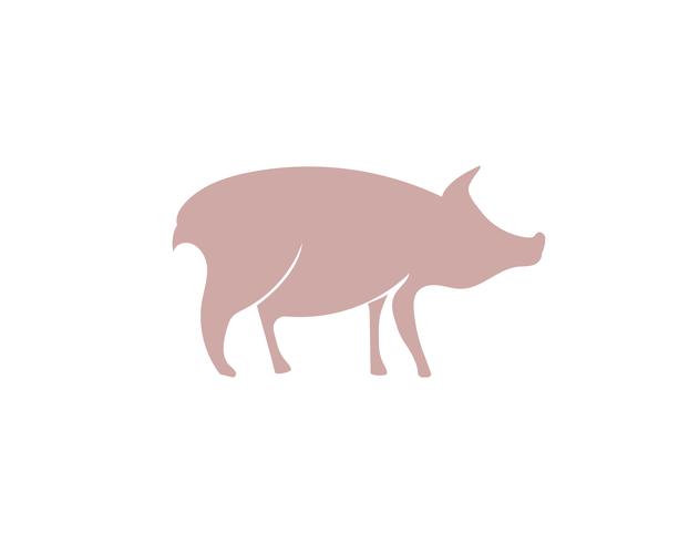 Logo de cabeza de cerdo animal vector