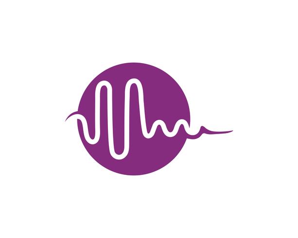 Sound waves vector illustration