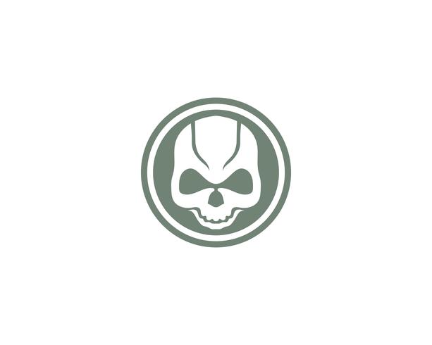 Skull head logo and symbol vectors