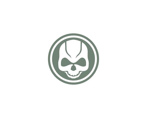 Skull head logo and symbol vectors