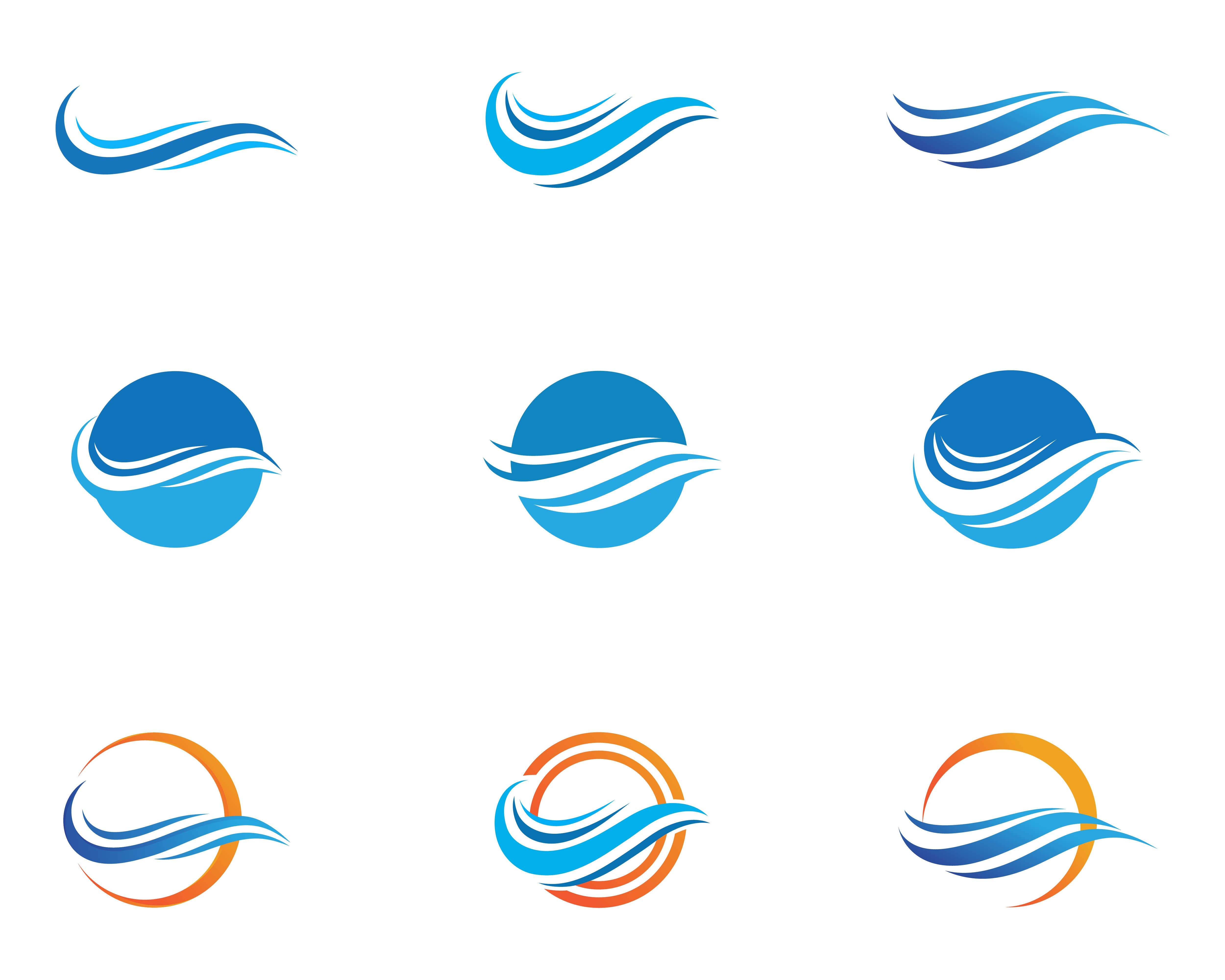 Water Wave symbol and icon Logo Template vectors 580312 - Download Free