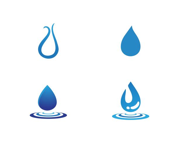 Diseño del ejemplo del vector de la plantilla del logotipo del descenso del agua