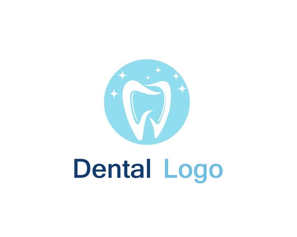 Logotipo y símbolo de atención dental. vector