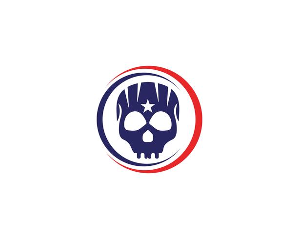 Skull head logo and symbol vectors