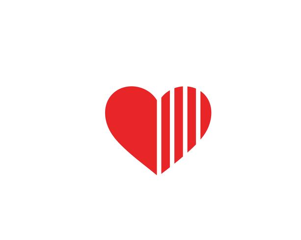 Logotipo de amor y símbolos vector plantilla