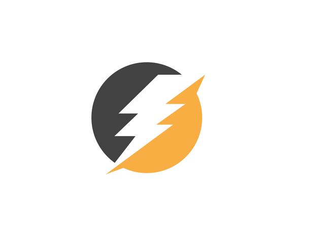 Flash thunderbolt Template vector icon illustration design