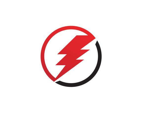 Flash thunderbolt Template vector icon illustration design