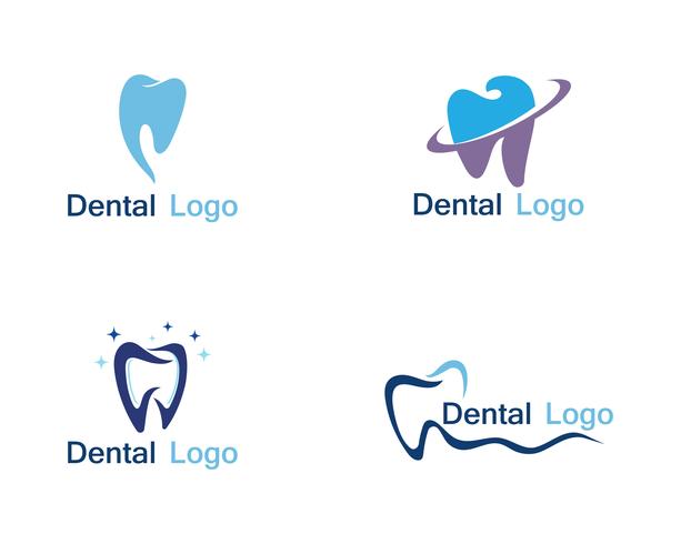 Logotipo y símbolo de atención dental. vector