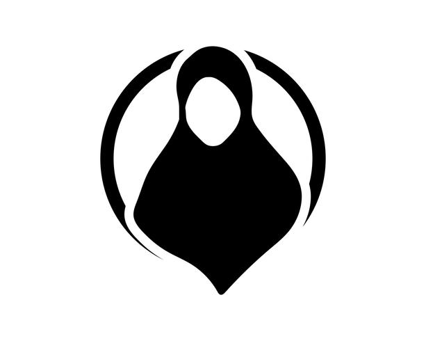 Hijab vector black templates