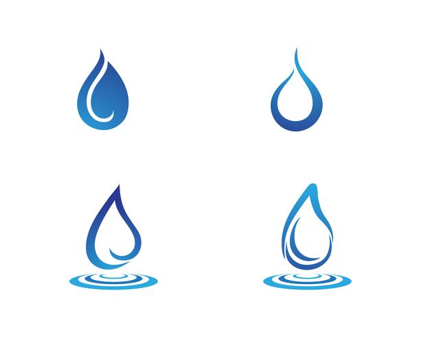 Diseño del ejemplo del vector de la plantilla del logotipo del descenso del agua