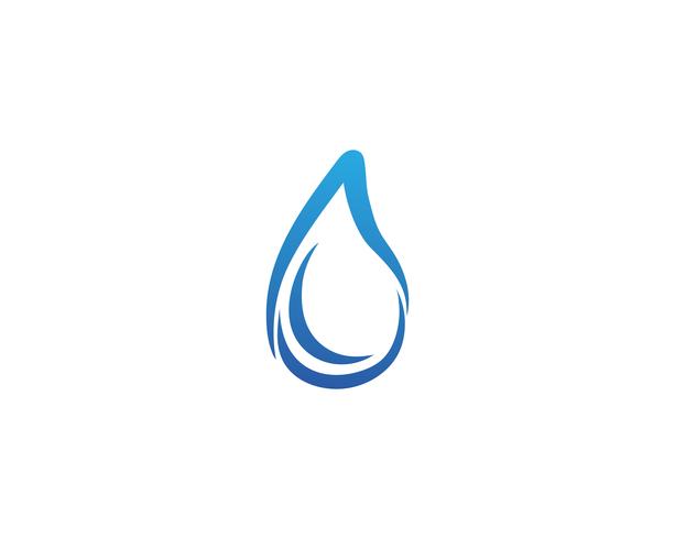 Diseño del ejemplo del vector de la plantilla del logotipo del descenso del agua