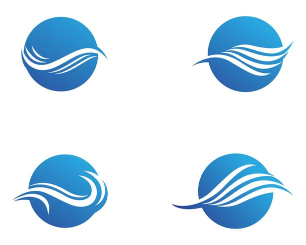 Water wave Logo Template vector illustration design