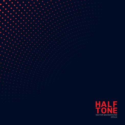 Abstract red neon color halftone pattern on dark background. Dotted texture template style. vector