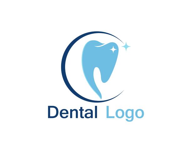 Logotipo y símbolo de atención dental. vector