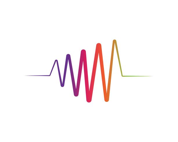 Sound waves vector illustration