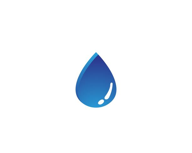 Diseño del ejemplo del vector de la plantilla del logotipo del descenso del agua