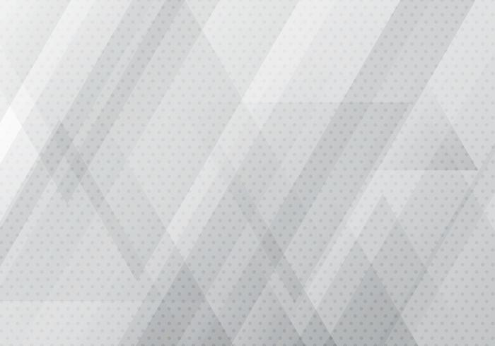 Abstract white and gray geometric banner with triangles shapes overlay background and halftone texture. vector