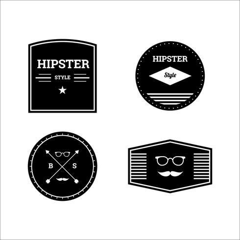 Hipster style badges set	 vector